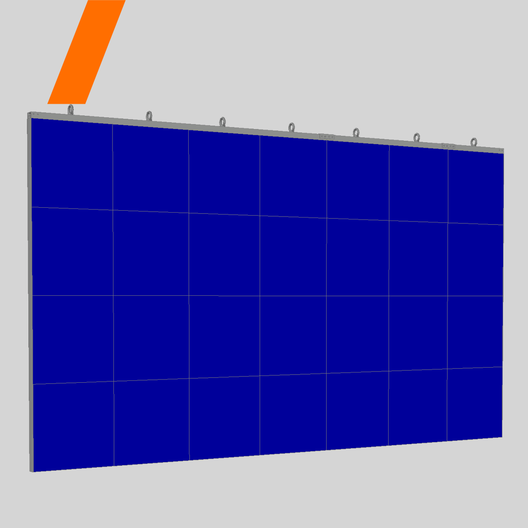 LED Wand Aluvision Hi-LED 55 - 3,5 x 2,0m | fliegend | 16:9 | 2,58mm | Batch 211 | inkl. 1.120,00€ Personalkosten