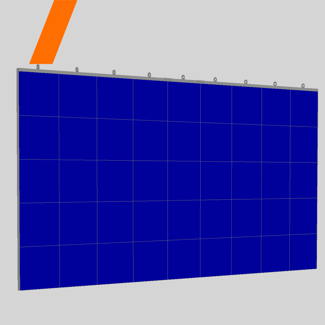 LED Wand Aluvision Hi-LED 55 - 4,5 x 2,5m | fliegend | 16:9 | 2,58mm | Batch 211 | inkl. 1.120,00€ Personalkosten